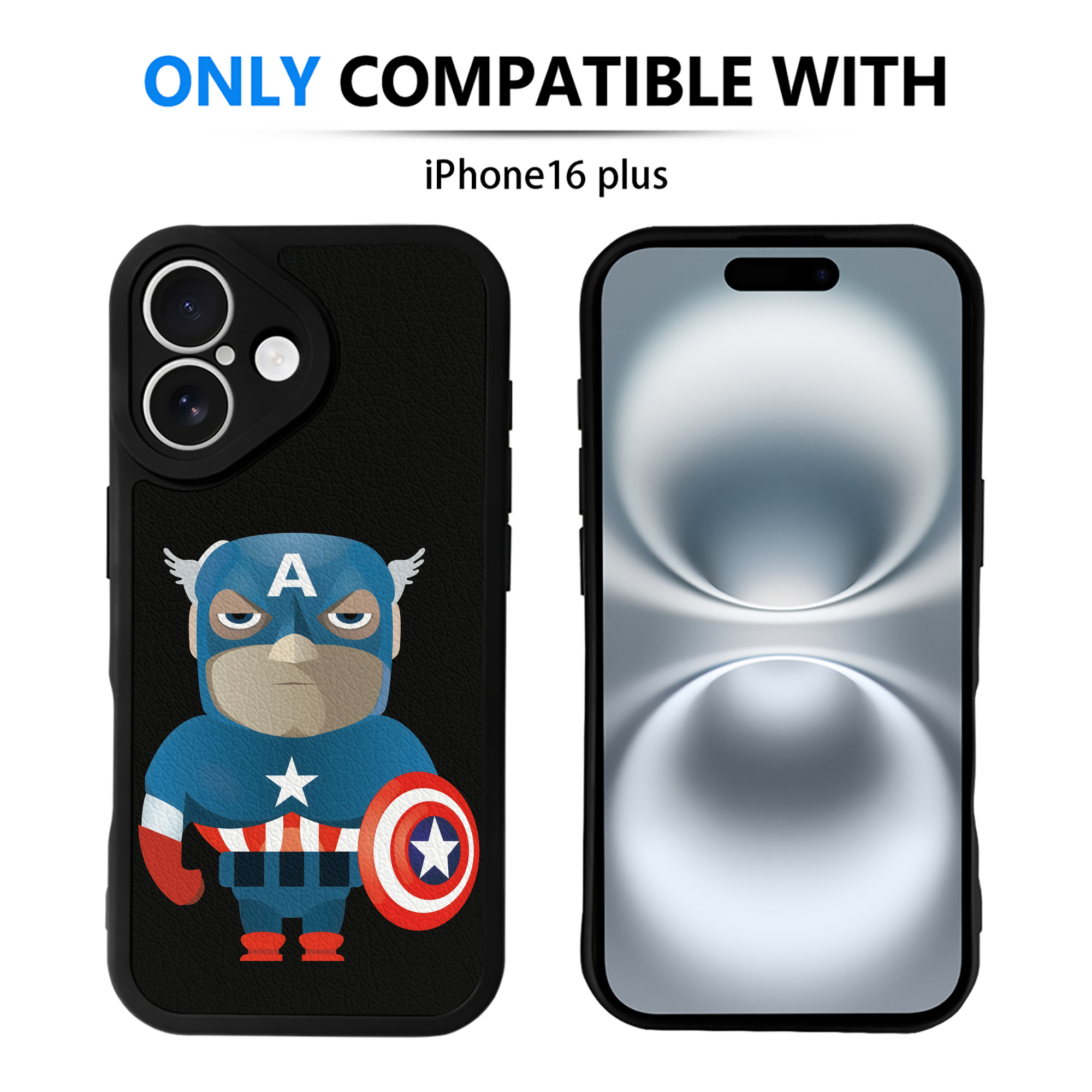 （画像用） アベンジャーズ The Avengers 【iPhone 16シリーズ対応】シリコンスマホケース（レザー調） 材質：シリコン